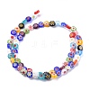 Flat Round Handmade Millefiori Glass Beads X1-LK-R004-55-2