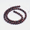 Natural Tiger Eye Round Bead Pendants G-F255-01-8mm-2