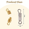200 Sets 2 Colors Iron Screw Clasps IFIN-SZ0001-28-2