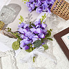 12Pcs Silk Fabric & Plastic Simulation Hyacinth AJEW-SC0031-57-5