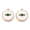 303 Stainless Steel Enamel Pendants STAS-Q110-40G-01-1