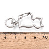 Alloy Swivel Snap Hook Clasps PALLOY-T090-82P-3