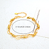 Vintage Beach Brass Moon Link Chain Double Layer Anklets for Women ZY2637-4