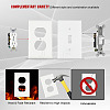  4Pcs 2 Styles Receptacle Outlet Wall Plate AJEW-NB0002-25-4