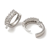 Rack Plating Brass Micro Pave Clear Cubic Zirconia Hoop Earrings Finding EJEW-B062-12P-2