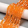Transparent Electroplate Glass Beads Strands LS-EGLA-A039-T6mm-B23-4