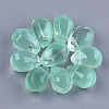 Transparent Spray Painted Glass Charms GLAA-S183-04B-1
