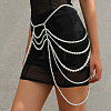 Plastic Round Beaded Multi-Layered Tassel Waist Belly Chains for Women FS-WG16B6C-03-1