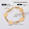 304 Stainless Steel Oval Religion Saint Benedict Medal Link Bracelets for Women YL3658-1-1
