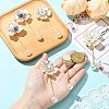 6Pcs 6 Styles Flower Plastic & Resin Rhinestone Brooches JEWB-CJ0003-39-4