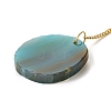 Natural Aquamarine Chips & Agate Slice Suncatcher AJEW-C048-01E-3