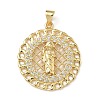 Brass Micro Pave Cubic Zirconia Pendants KK-L243-05G-03-1