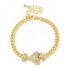 Brass Micro Pave Cubic Zirconia Bracelets BJEW-S158-02G-A-4