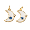 Brass Micro Pave Cubic Zirconia Pendants KK-D390-13G-1