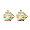 304 Stainless Steel Enamel Pendants STAS-T068-78B-02-1