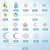 DIY Stainless Steel Glass Sun Moon Hanging Suncatcher Making Kits DIY-SC0031-25-2