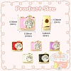 5Pcs 5 Colors Brass Pave Clear Cubic Zirconia Beads KK-CJ0002-80-2