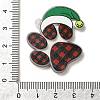 Christmas Theme Printed Opaque Acrylic Pendants OACR-Q056-03C-3