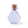Hexagon Dollhouse Miniature Glass Cork Bottles Ornament AJEW-F058-01F-1