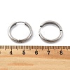 201 Stainless Steel Hoop Earrings LS-EJEW-P304-15B-P-5