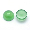 Natural Dyed & Heated Green Onyx Agate Cabochons X-G-P393-R38-12mm-2