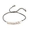 Synthetic Howlite Chips Braided Bead Bracelet BJEW-JB08019-13-1