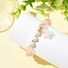 Natural Peach Blossom Pink Persian Jade & Natural Cultured Freshwater Pearl Beads Stretch Bracelets for Women BJEW-JB14193-2