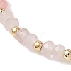 Dyed Natural Malaysia Jade & Brass Beaded Bangles for Women BJEW-JB13343-02-4
