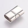 304 Stainless Steel Magnetic Clasps with Glue-in Ends STAS-G136-03P-2