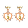 Glass Seed Beads Dangle Stud Earrings EJEW-MZ00396-02-2