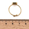 Square 304 Stainless Steel Open Cuff Bangle Makings with Bezel Tray SA-CBABF3F-04G-02-3