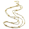 304 Stainless Steel Satellite Chain Necklaces BJEW-K257-06G-1