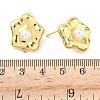 Brass Plastic Pearl Stud Earring Findings KK-G547-06G-3