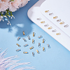 30Pcs 2 Colors Rhodium Plated 925 Sterling Silver Cord Ends STER-ME0001-41B-4