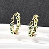 Brass Micro Pave Cubic Zirconia Hoop Earrings EJEW-P322-02G-2
