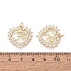 Valentine's Day Brass Micro Pave Clear Cubic Zirconia Pendants KK-N287-37G-3