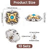 10Pcs Antique Silver Alloy Decorative Rivets BUTT-GF0004-22A-2
