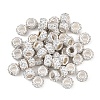 50Pcs Handmade Polymer Clay Rhinestone European Beads CPDL-YW0001-05-1