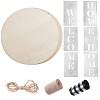 Flat Round Shape Unfinished Wood Slices DIY-SZ0002-38-7