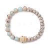 Synthetic Imperial Jasper & Undyed Natural Moon & Star Xingyue Bodhi Beaded Stretch Bracelets for Women BJEW-TA00738-3