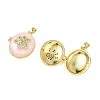 Brass Micro Pave Clear Cubic Zirconia Locket Pendants KK-A294-11G-01-2