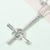 Cross & Star Alloy Pendant Pendant Twisted Chain Necklaces for Women NJEW-NH0001-03P-3