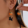 Halloween Alloy Enamel & Acrylic Dangle Earrings WGCBD87-03-1