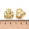 Brass Micro Pave Cubic Zirconia Stud Earrings EJEW-D355-02G-01-5