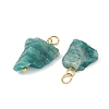 Raw Rough Natural Amazonite Pendants PALLOY-JF05880-2