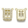 Brass Micro Pave Cubic Zirconia Pendants ZIRC-S061-195G-NF-2