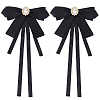 2Pcs Polyester Bowknot Pins JEWB-CN0001-11-1