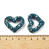 Heart Shape Polymer Clay Rhinestone Beads CLAY-NH0001-09B-4