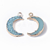 Druzy Resin Pendants RESI-S383-009-A02-2