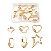 Brass Micro Pave Clear Cubic Zirconia Screw Carabiner Lock Charms ZIRC-TA0001-13G-12